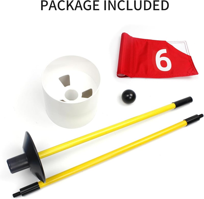 Crestgolf Portable Backyard Practice Golf Hole Cup and Flag Stick of Fiberglass, Golf Putting Green Flagstick Golf Pin Flag Hole Cup Set - Image 3